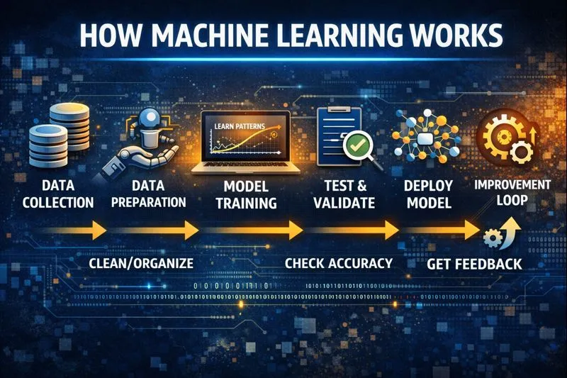How machine learning works from data collection to model improvement