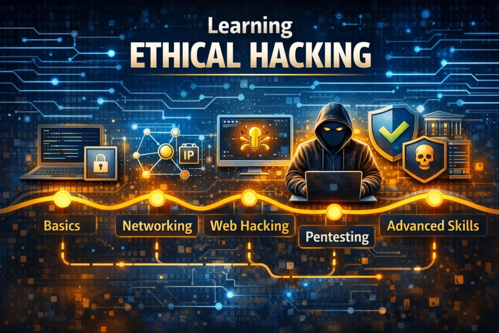 ethical hacking learning roadmap with skills tools and certification path