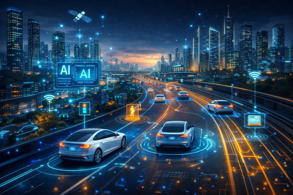future autonomous vehicles smart city AI transportation system