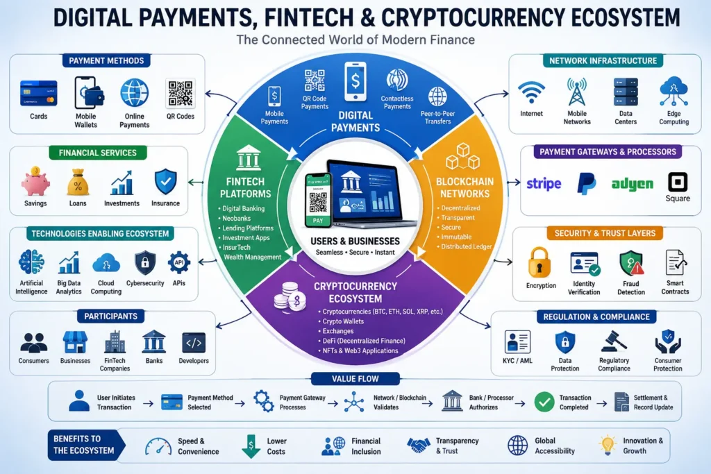 Digital Payments FinTech Cryptocurrency Basics ecosystem
