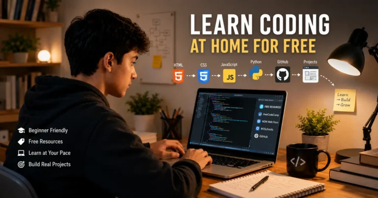How to Learn Coding at Home: 20 Free Steps for Beginners