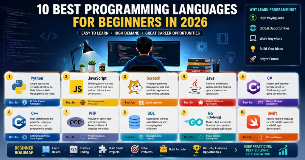 Programming Languages Comparison Chart for Beginners